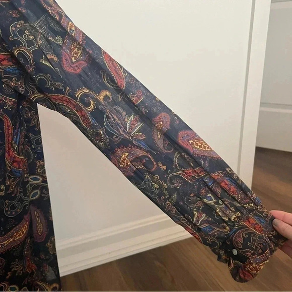 Maje Calista Button Down Paisley Top- Size 0; Like New Condition ( Never Worn) - Picture 6 of 13
